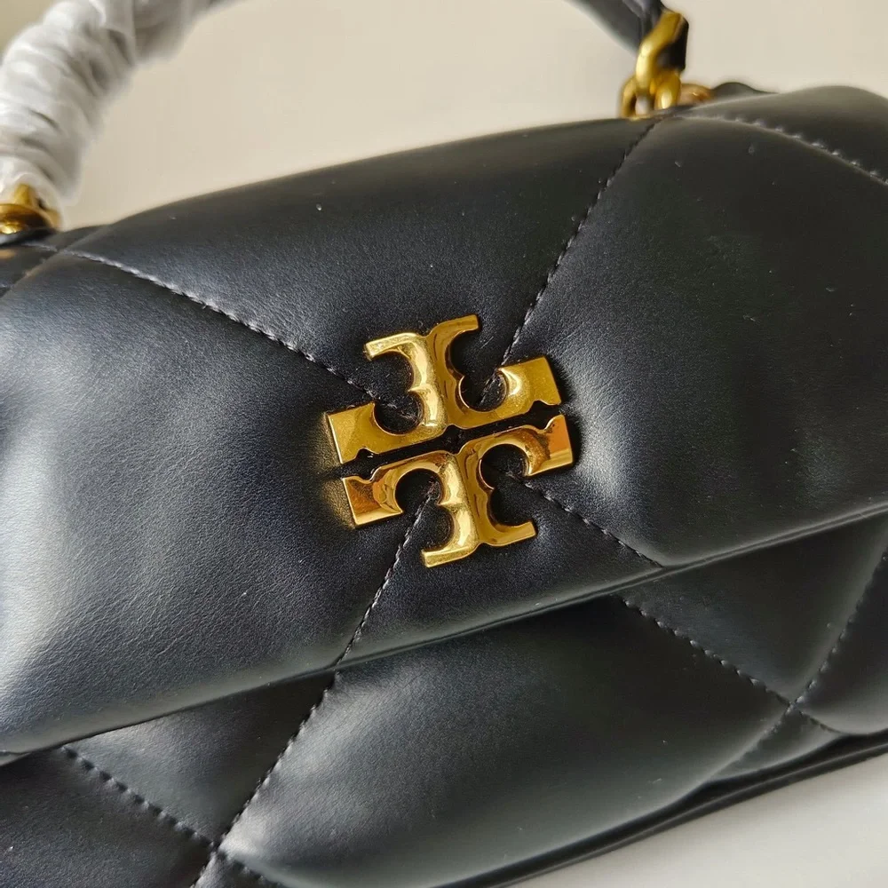Tory Burch Kira Mini Top Handle Bag in Diamond Quilted Leather - Picture 6 of 9